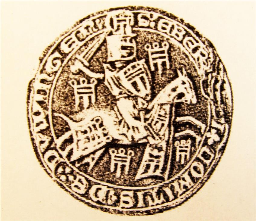 Das Siegel des Pfalzgrafen Eberhard von Tübingen, Scherer genannt. Bild: Bachmann