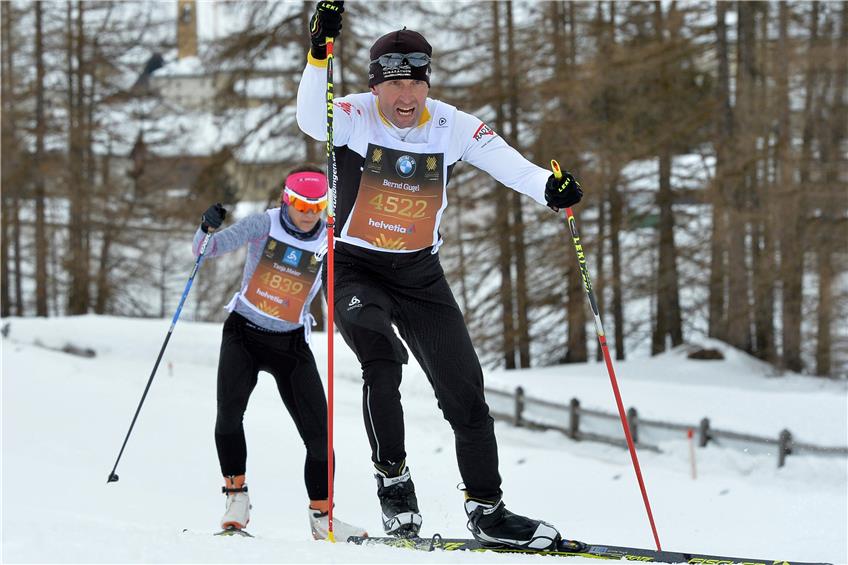 Bernd Gugel beim Engadiner Ski-Marathon