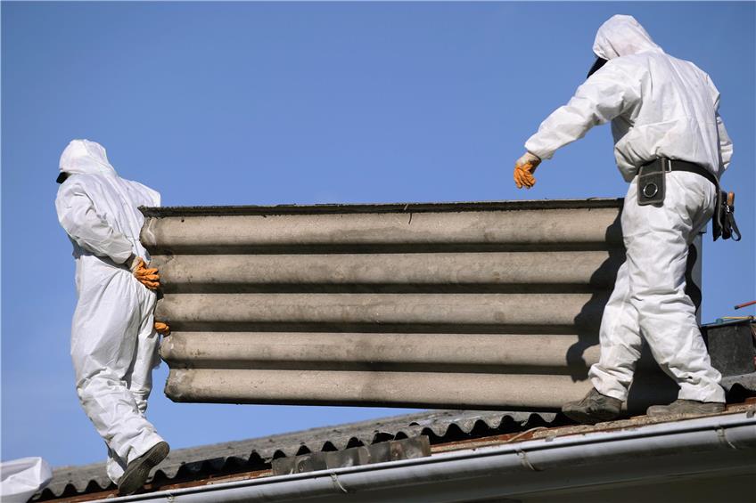Eternitplatten waren ein beliebtes Bauelement. Sie enthalten Asbest und sollten nur mit Komplettschutz bewegt werden. Archivbild: Ulmer