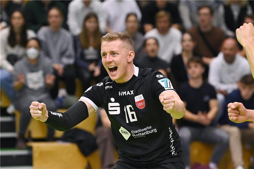 Johannes Elsäßer (TV Rottenburg) wurde beim Spiel gegen Dresden zum wertvollsten Spieler (MVP) gewählt. Bild: Ulmer