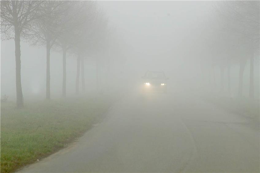 Nebel auf den Straßen macht den Autofahrern Probleme (hier beim Einsiedel). Archivbild: Metz