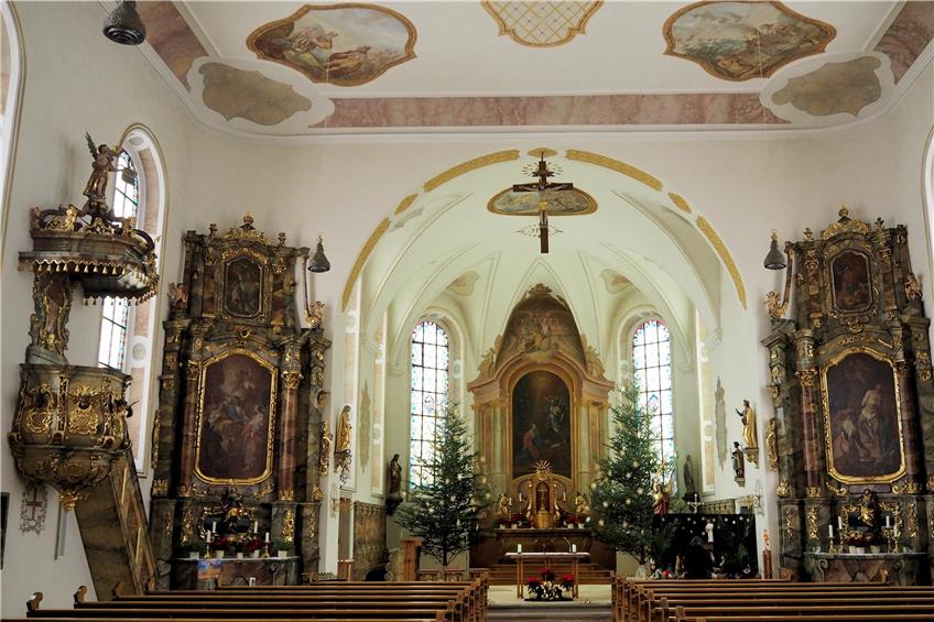 Sehr barock: die Salmendinger Kirche. Bilder: Arndt Spieth